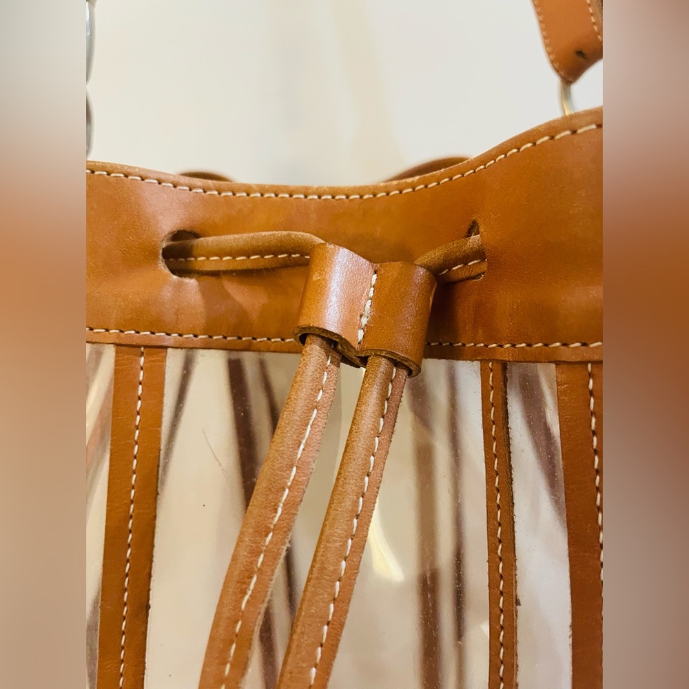 LONGCHAMP LEATHER PVC HUGE BUCKET BAG - Picture 13 of 16
